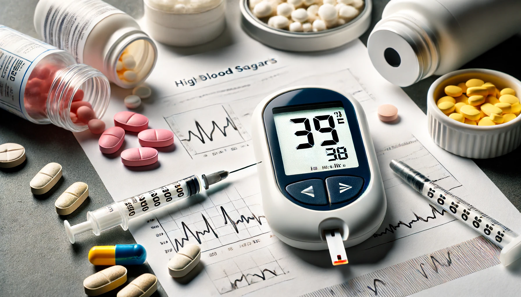 Blood sugar monitor illustration